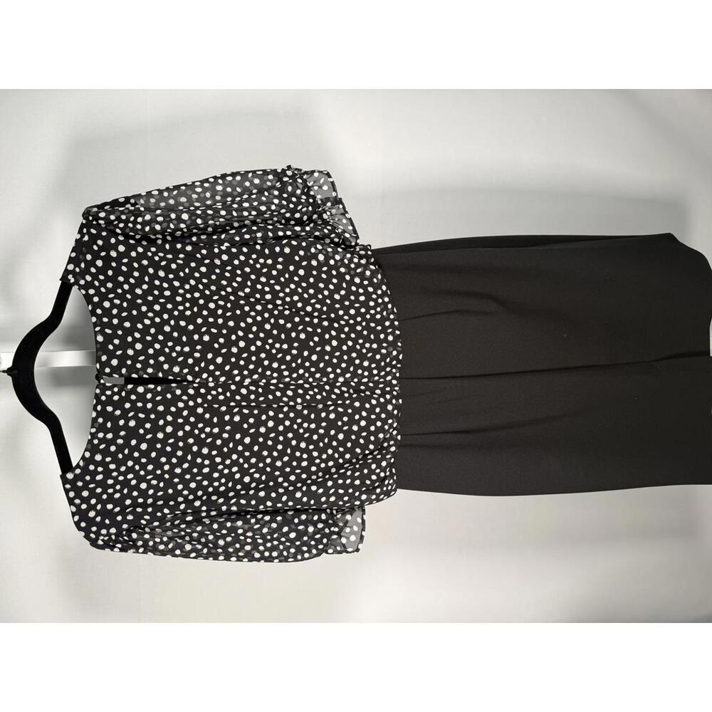 NWT Connected Apparel Women's Polka Dot Midi Dress Size 4 - Picture 5 of 7